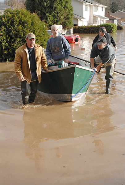Flooding in Vernonia, Oregon in 2007.